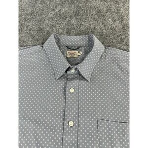 Faherty Movement Shirt Mens XXL Short Sleeve Button Up Blue Floral Casual EUC